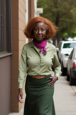 African american elderly female with  ginger hair