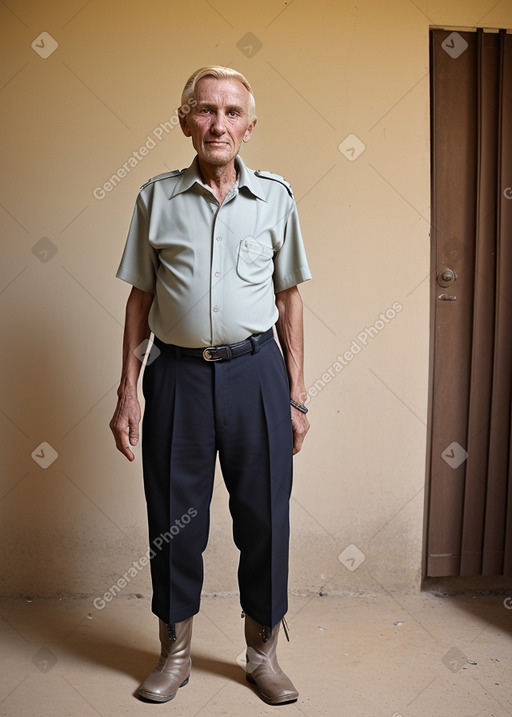 Malian elderly male with  blonde hair