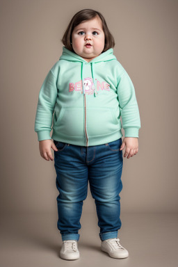 Romanian infant girl with  brown hair