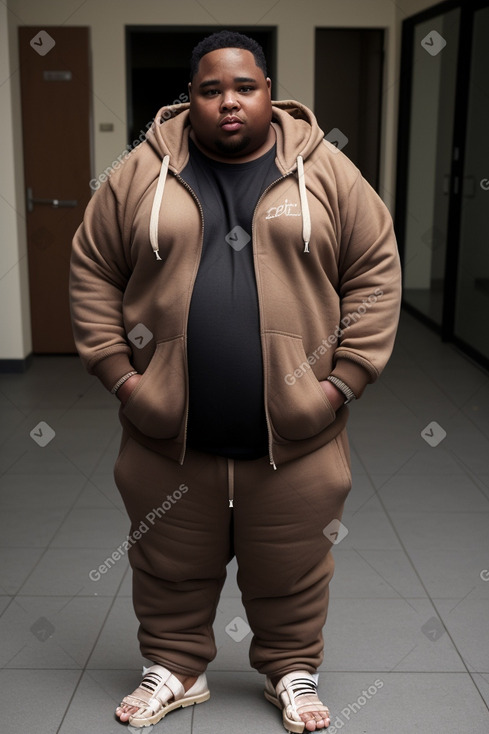 African american adult male with  brown hair