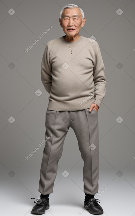 Mongolian elderly male with  gray hair