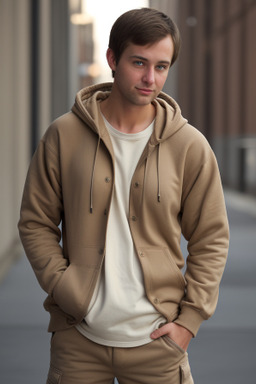 Caucasian adult male with  brown hair