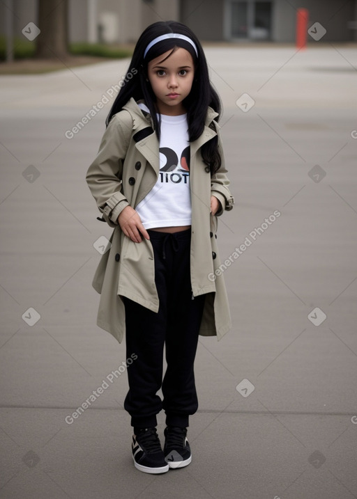 Canadian child girl with  black hair