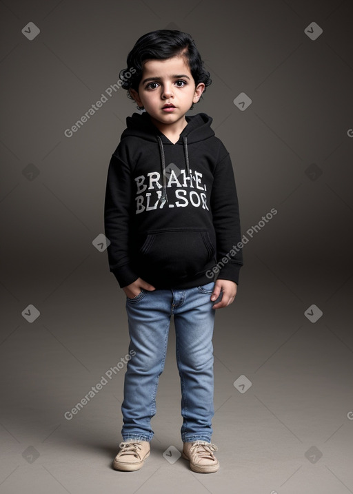 Syrian infant boy with  black hair