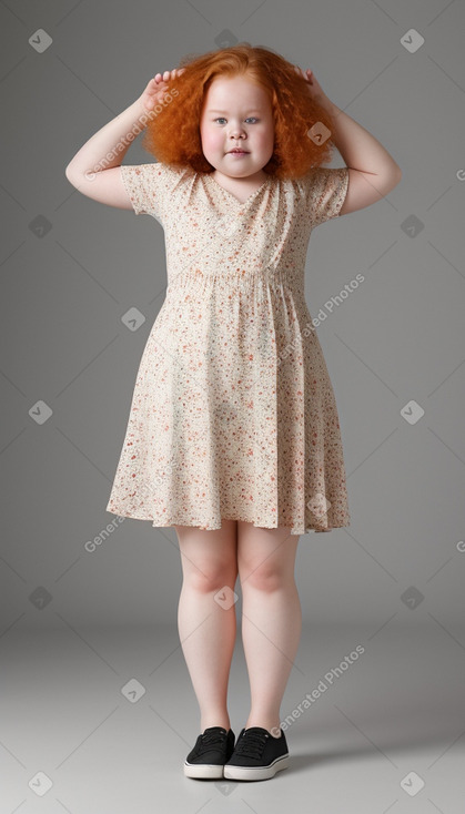 Norwegian child girl with  ginger hair