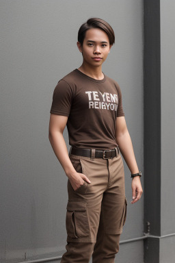 Indonesian adult non-binary with  brown hair