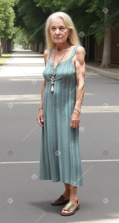 Austrian elderly female with  blonde hair