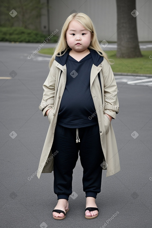 Japanese child girl with  blonde hair