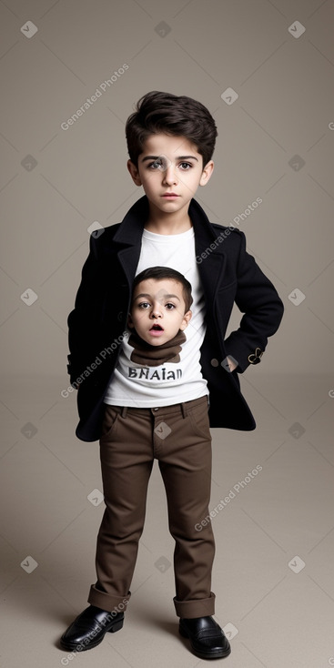 Iranian child boy with  brown hair