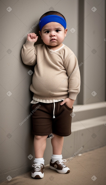 Brazilian infant boy with  brown hair