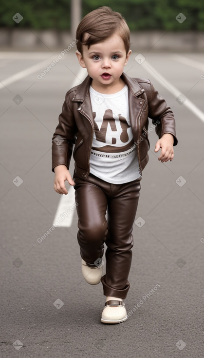 Romanian infant boy with  brown hair