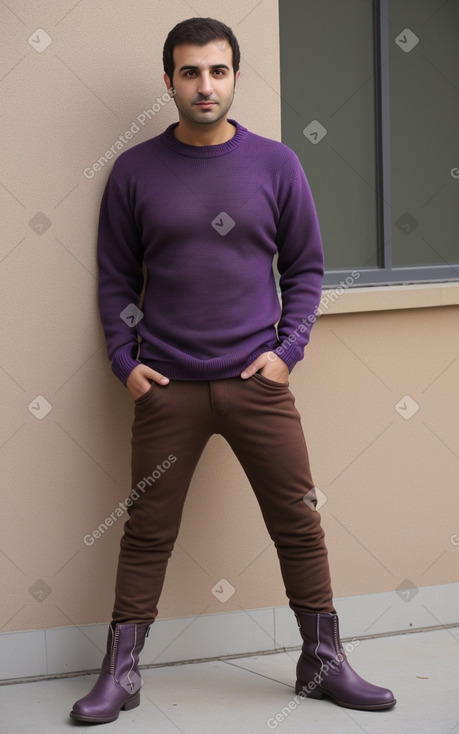 Lebanese adult male with  brown hair