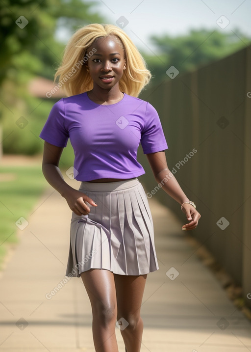 Ghanaian adult female with  blonde hair