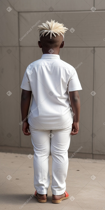 Senegalese child boy with  white hair