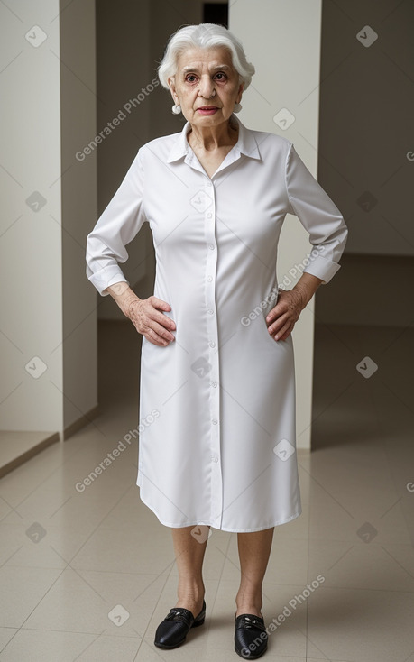 Lebanese elderly female with  white hair