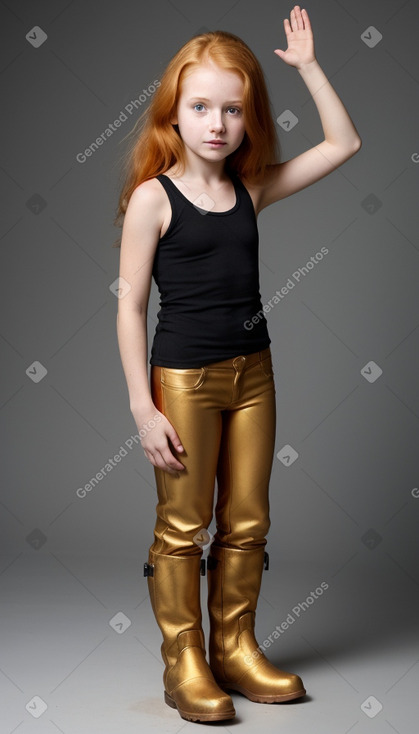 Child girl with  ginger hair