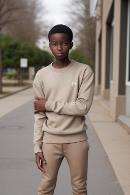 Teenager boy with  gray hair