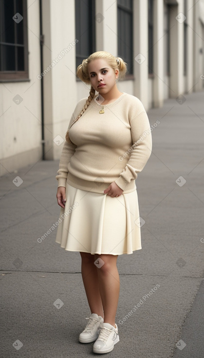 Uruguayan adult female with  blonde hair