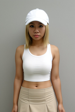 Indonesian adult female with  blonde hair