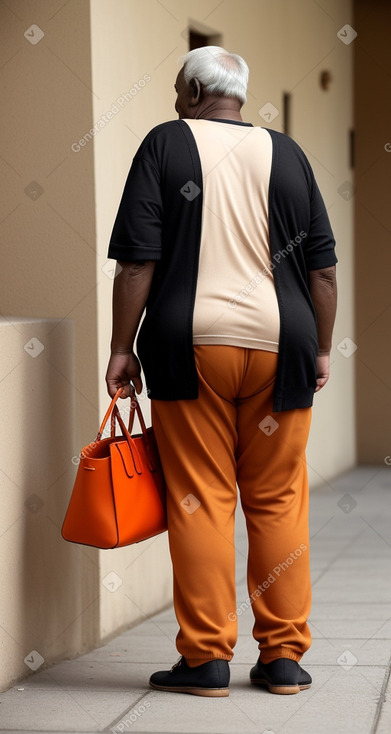 Malian elderly male with  black hair