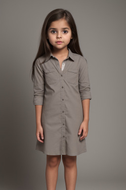 Panamanian child girl with  brown hair