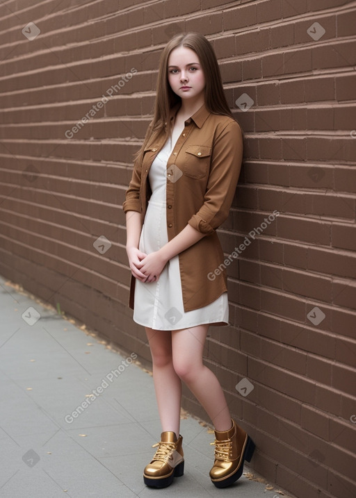 Young adult female with  brown hair