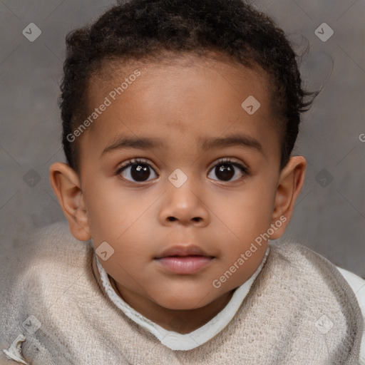 Neutral white child female with short  brown hair and brown eyes