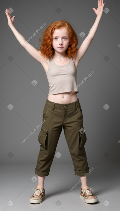 French child girl with  ginger hair