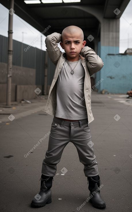 Venezuelan child boy with  gray hair