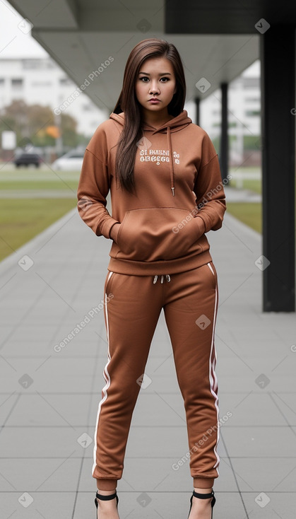 Malaysian adult female with  brown hair