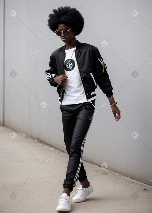 Senegalese teenager boy with  black hair