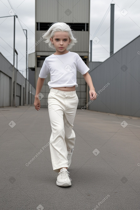 Australian child boy with  white hair