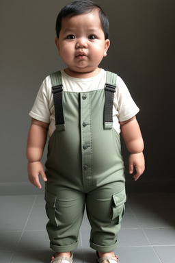 Indonesian infant boy with  black hair