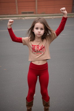 Australian child girl with  brown hair