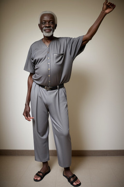 Togolese elderly male with  gray hair