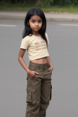 Child female with  black hair