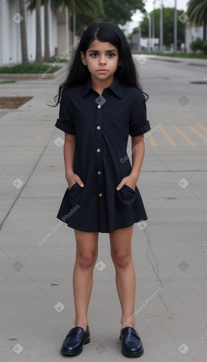 Puerto rican child girl with  black hair