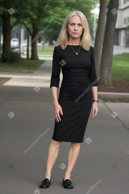 Caucasian 45 years female with  blonde hair