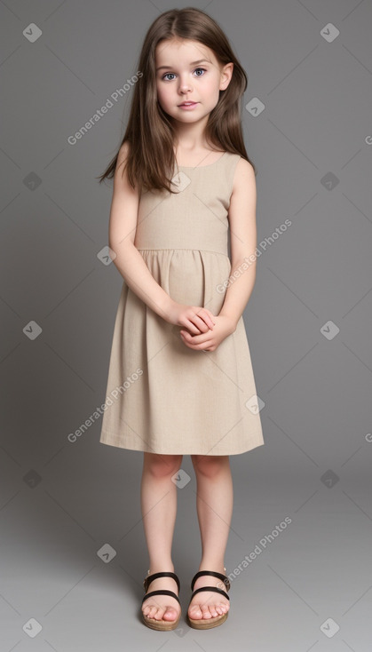 French infant girl with  brown hair