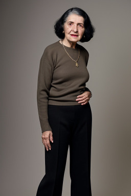 Spanish elderly female with  black hair