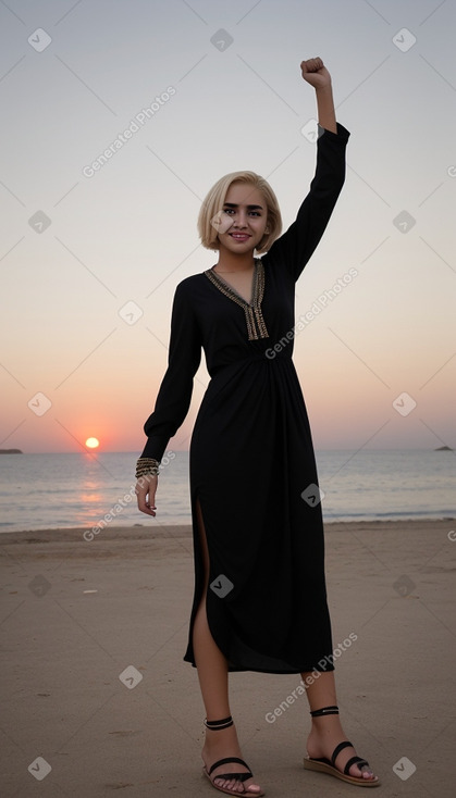 Saudi arabian young adult female with  blonde hair