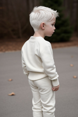 American infant boy with  white hair