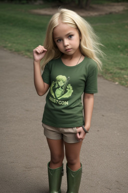 Child female with  blonde hair