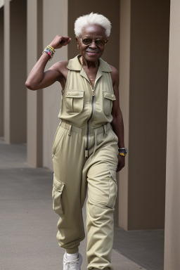 Ghanaian elderly non-binary with  blonde hair