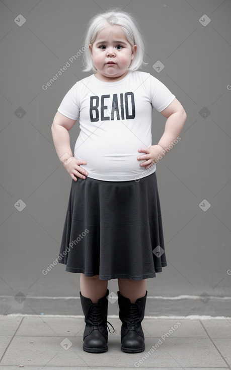 Argentine infant girl with  white hair