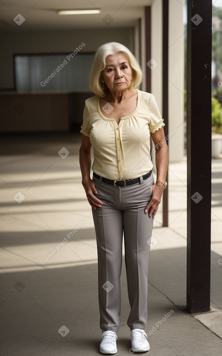 Colombian elderly female with  blonde hair