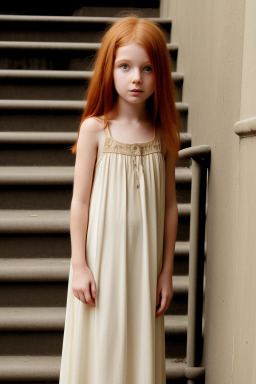 American child girl with  ginger hair