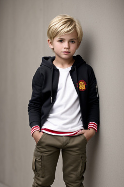 Macedonian child boy with  blonde hair