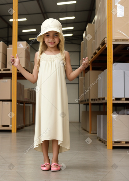 Bahraini child female with  blonde hair