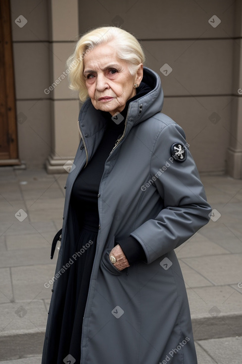 Italian elderly female with  blonde hair